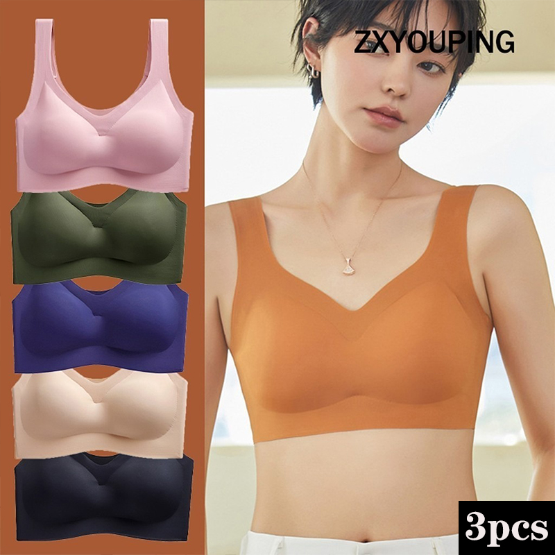 Full Coverage Bra - 섹시한 스포츠 브래지어 심리스 패드, 스틸