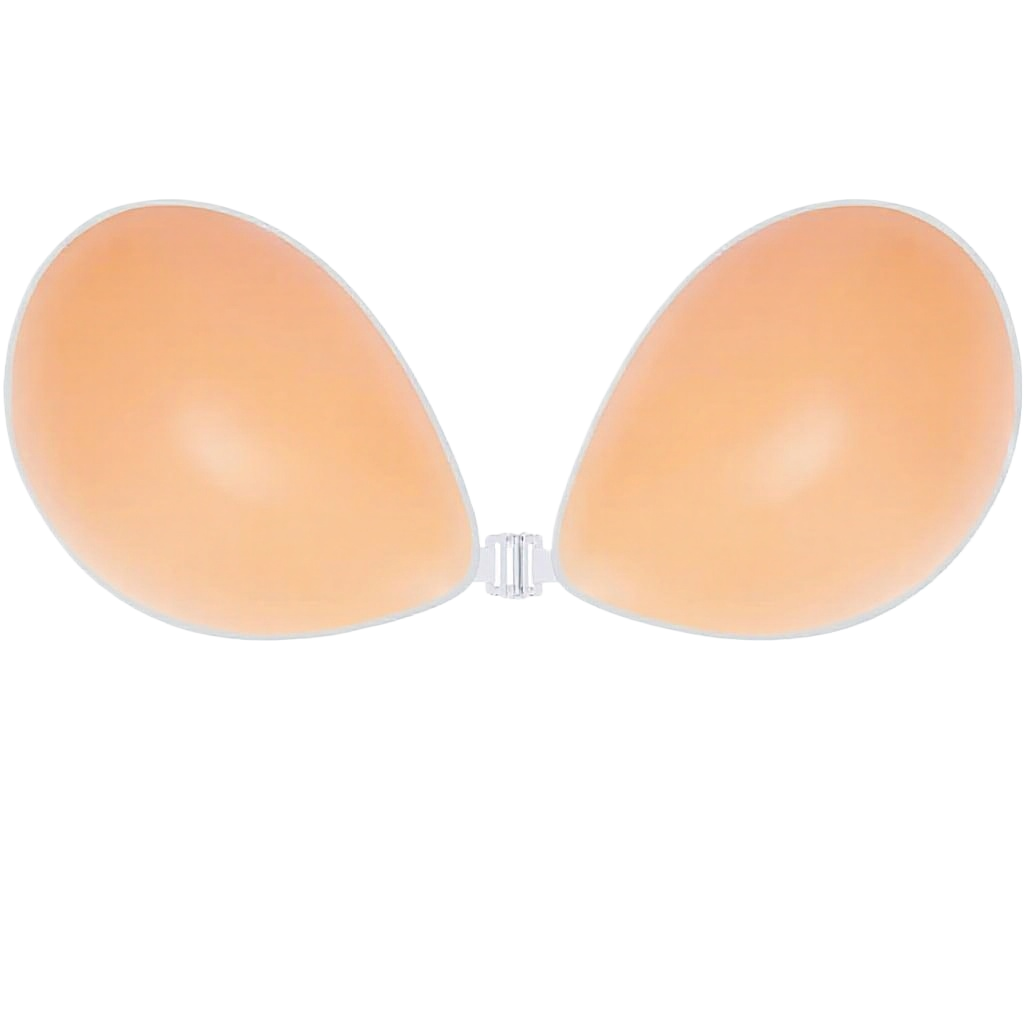 Backless Bra Sticky - 푸쉬업 무선 솔리드 실리콘 브라 재사용