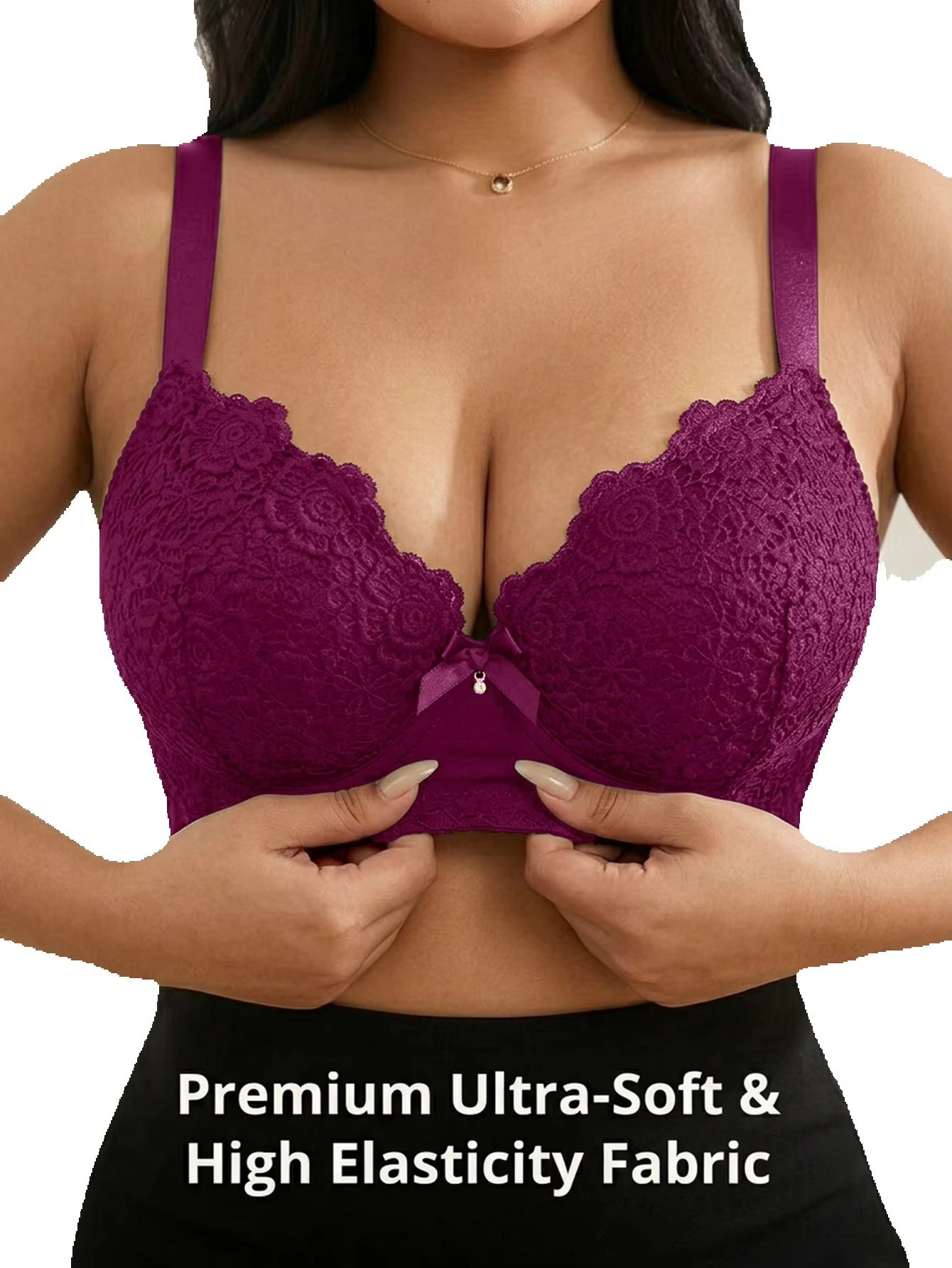 여성 플러스 사이즈 플로럴 푸쉬업 브라 언더와이어 사이 - Minimizer Bra Women 리뷰 및 가격