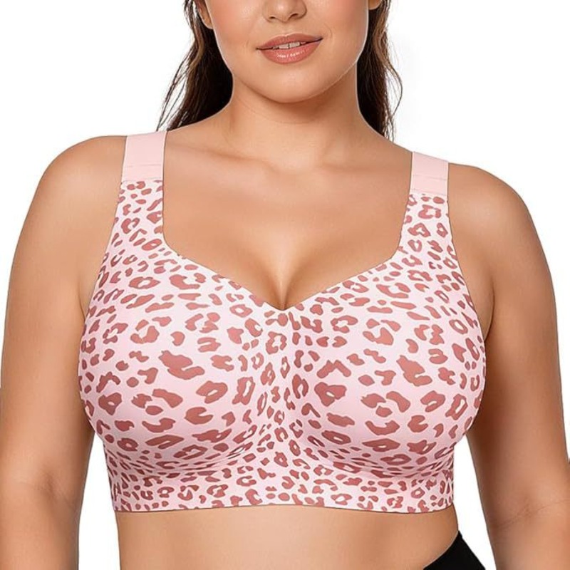 레오파드 젤리 브라 노 언더와이어 푸쉬업 무선 브라 심 - Minimizer Bra Women 리뷰 및 가격