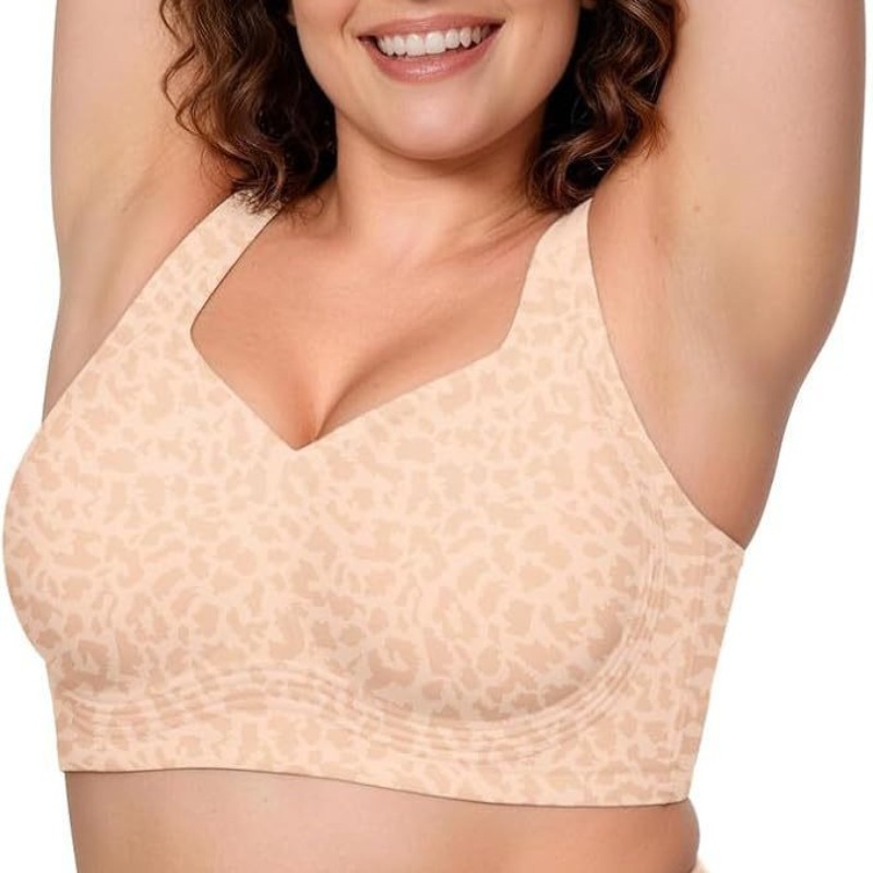 레오파드 젤리 브라 노 언더와이어 푸쉬업 무선 브라 심 - Minimizer Bra Women 리뷰 및 가격