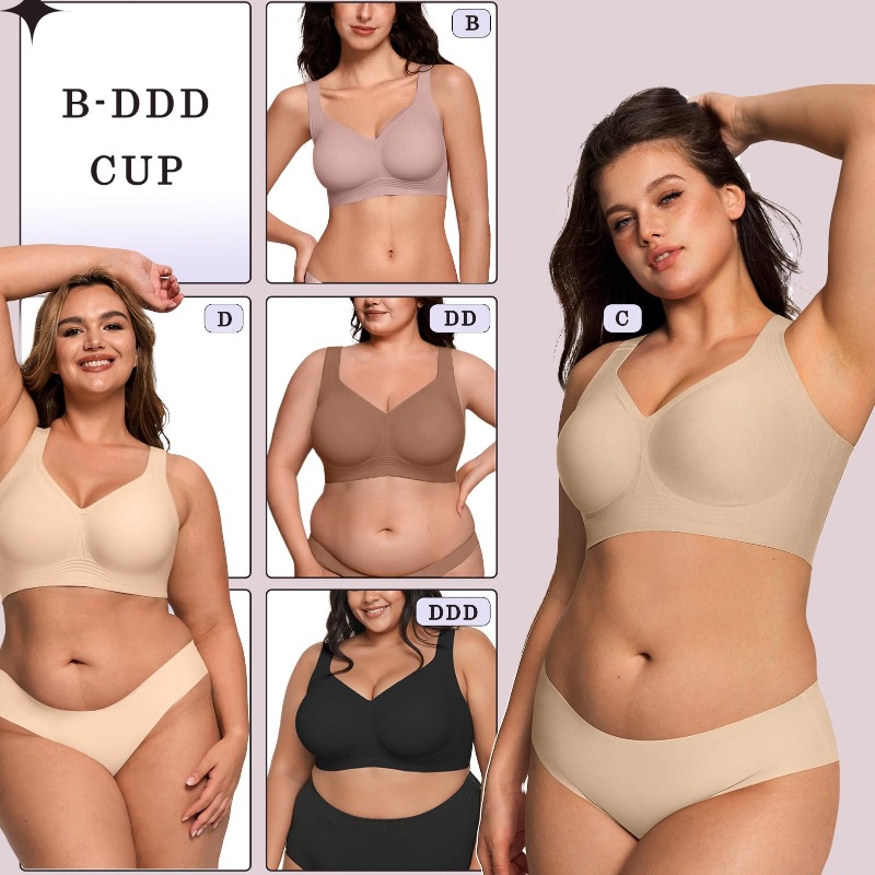 플러스 사이즈 무선 젤리 브라 여성용 지지력 좋은 심리 - Minimizer Bra Women 리뷰 및 가격